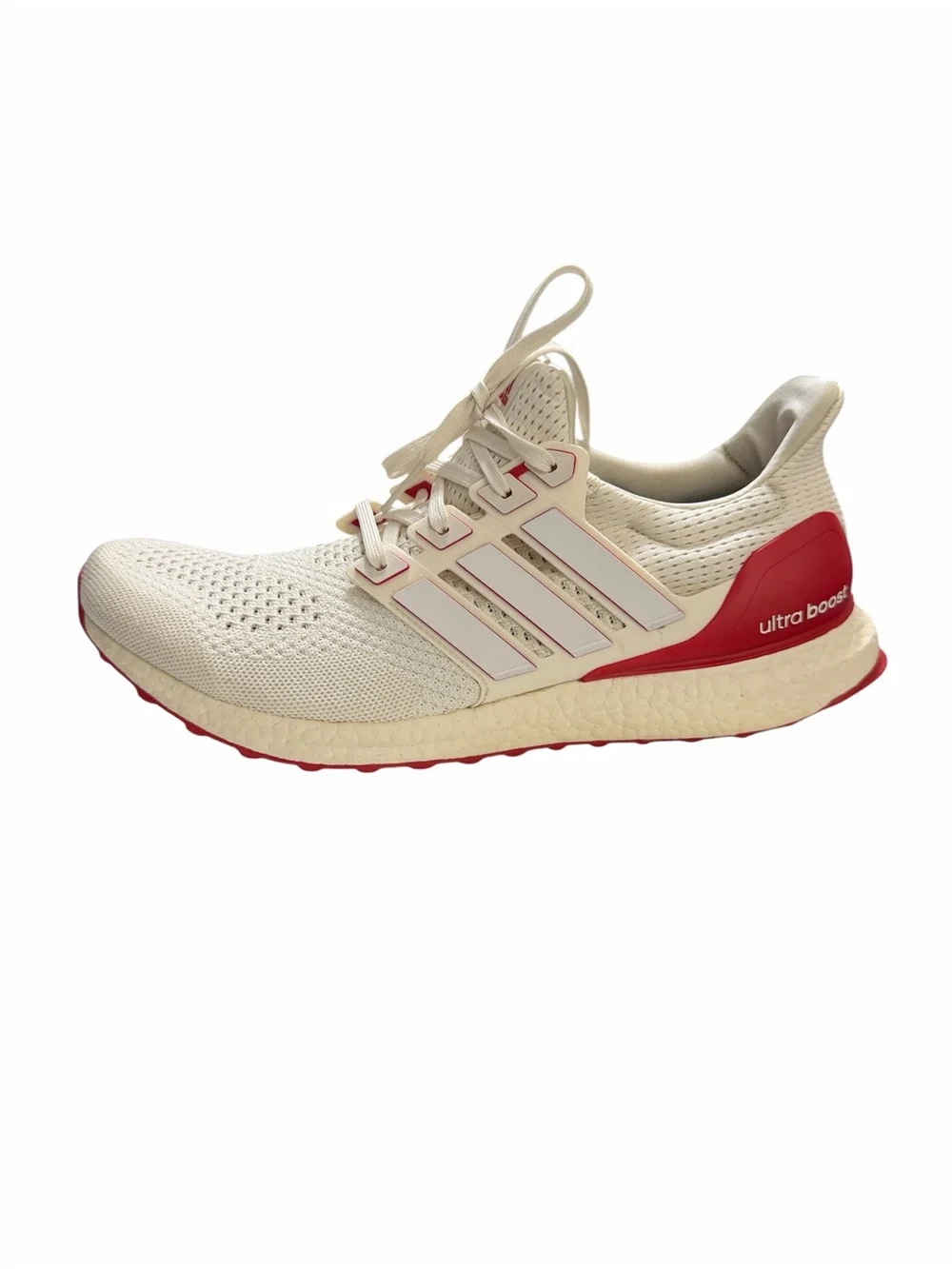 Adidas Ultra Boost 1.0 Sneakers Cream and Red Accents Size 12